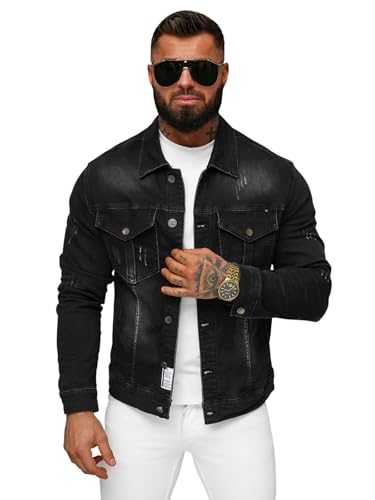 OZONEE Herren Jeansjacke Jacke Jeans Übergangsjacke Sommerjacke Frühlingsjacke Herbstjacke Vintage Herrenjacke Herbst Übergangs Denim Bikerjacke Jacket Übergangs 777/3959K SCHWARZ M OZONEE Herren Jeansjacke Jacke Jeans Übergangsjacke Sommerjacke Frühlingsjacke Herbstjacke Vintage Herrenjacke Herbst Übergangs Denim Bikerjacke Jacket Übergangs 777/3959K SCHWARZ M von OZONEE