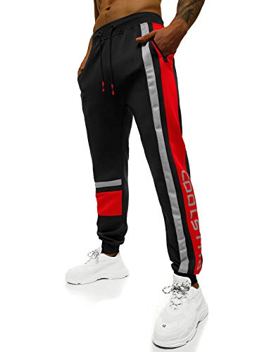 OZONEE Herren Jogginghose Hose Sport Trainingshose Sporthose Freizeithose Unifarbe Herrenhose Sweatpants Fitnesshose Sweathose Fußballhose Jogpants Joggpants JS/K10132Z SCHWARZ M von OZONEE