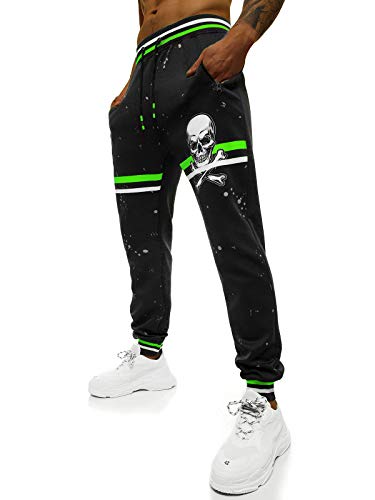 OZONEE Herren Jogginghose Hose Sport Trainingshose Sporthose Freizeithose Unifarbe Herrenhose Sweatpants Fitnesshose Sweathose Fußballhose Jogpants Joggpants JS/K10227Z SCHWARZ L von OZONEE