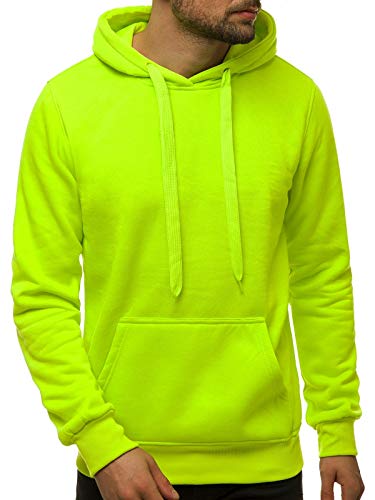 OZONEE Herren Kapuzenpullover Sweatjacke Sweatshirt Farbvarianten Kapuzenjacke Kapuzenpulli Reißverschluss Langarm Hoodie Sport Casual Fitness Training Basic J.Style 2009 SELADONGRÜN L von OZONEE