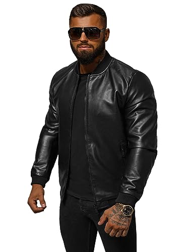OZONEE Herren Lederjacke Kunstlederjacke Kunstleder Farbvarianten Jacke Bikerjacke Übergangsjacke Herrenjacke Leder Echtlederjacke Echtleder Wildleder Biker 777/2656K SCHWARZ XXL OZONEE Herren Lederjacke Kunstlederjacke Kunstleder Farbvarianten Jacke Bikerjacke Übergangsjacke Herrenjacke Leder Echtlederjacke Echtleder Wildleder Biker 777/2656K SCHWARZ XXL von OZONEE
