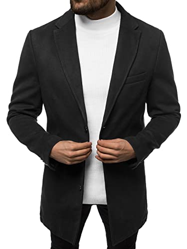 OZONEE Herren Mantel Wintermantel Trenchcoat Farbvarianten Jacke Übergangsjacke Coat Winter Herbst Lang Warm Stehkragen Reverskragen Elegant Klassischer Outdoor Gepolstert JB/1047Z SCHWARZ XL OZONEE Herren Mantel Wintermantel Trenchcoat Farbvarianten Jacke Übergangsjacke Coat Winter Herbst Lang Warm Stehkragen Reverskragen Elegant Klassischer Outdoor Gepolstert JB/1047Z SCHWARZ XL von OZONEE