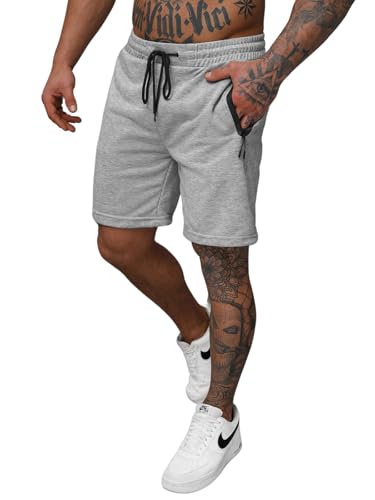 OZONEE Herren Sporthose Kurz Shorts Sweatpants Trainingshose Kurze Hose Bermuda Sportshorts Jogginghose Freizeithose Sweatshorts Herrenhose Sport 777/4708S/2 GRAU 2XL von OZONEE