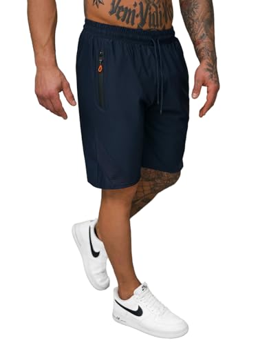 OZONEE Herren Sporthose Kurz Shorts Sweatpants Trainingshose Kurze Hose Bermuda Sportshorts Jogginghose Freizeithose Sweatshorts Herrenhose Sport 777/9824S/25 DUNKELBLAU 2XL von OZONEE