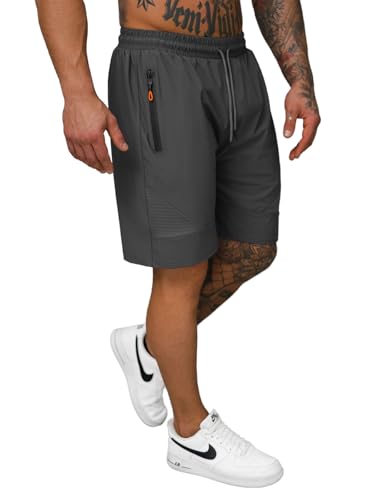 OZONEE Herren Sporthose Kurz Shorts Sweatpants Trainingshose Kurze Hose Bermuda Sportshorts Jogginghose Freizeithose Sweatshorts Herrenhose Sport 777/9996S/5 DUNKELGRAU 2XL von OZONEE