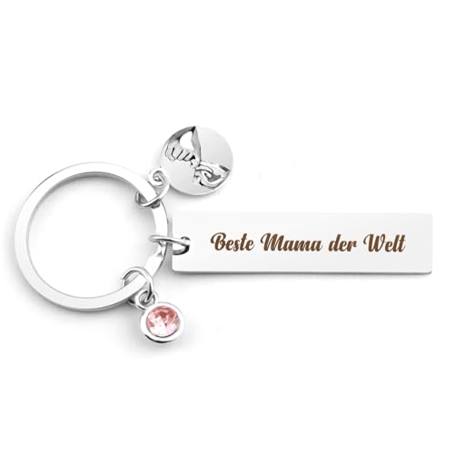 Geschenk Mama Geburtstagsgeschenk Schlüsselanhänger Mama Mutter Geschenk Beste Mama Geschenk Für Mama Schlüsselanhänger Gravur Mama Geschenke Zum Weihnachten Valentinstag Muttertag Muttertagsgeschenke von OZOSHINE