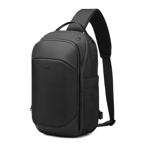 OZUKO Business Sling Bag Men Schultertasche Herren Fit 12,9 Zoll iPad Pro, 15L Große Kapazität Wasserdicht Sling Rucksack Crossbody Bag Brusttasche für Arbeit Reisen Wandern Sport von OZUKO