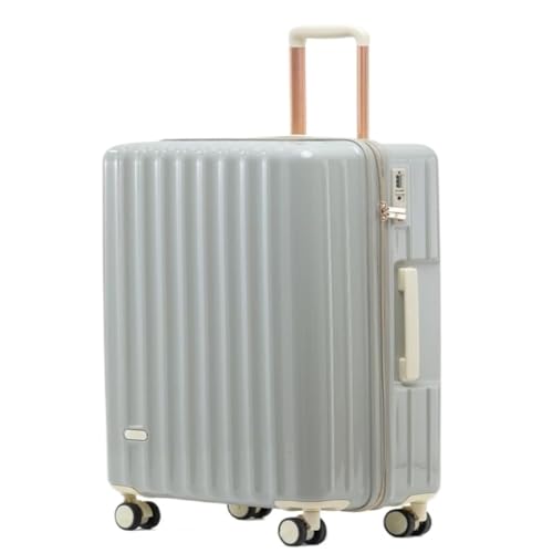 OZWYCY Rollkoffer 20-Zoll-Boarding-Koffer, Trolley-Koffer for Herren Und Damen, Ultraleichter Silent-Wheel-Koffer Reisekoffer(Gray,24in) von OZWYCY