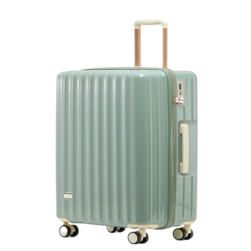 OZWYCY Rollkoffer 20-Zoll-Boarding-Koffer, Trolley-Koffer for Herren Und Damen, Ultraleichter Silent-Wheel-Koffer Reisekoffer(Green,20in) von OZWYCY