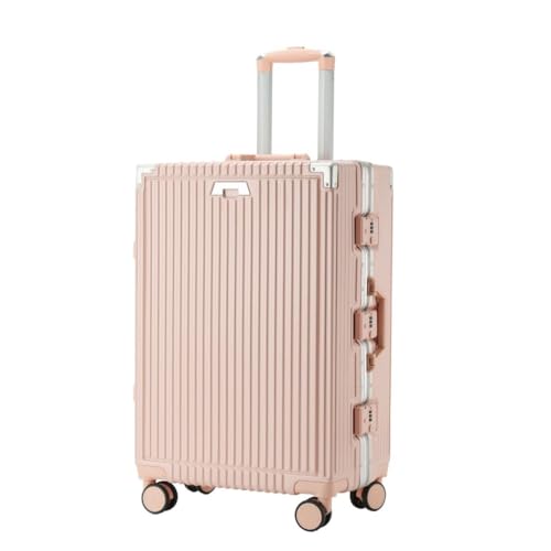OZWYCY Rollkoffer 20-Zoll-Trolley-Koffer for Männer Und Frauen, 24-Zoll-Geschenk-Trolley-Koffer, Business-Boarding-Koffer Reisekoffer(Pink,26in) von OZWYCY