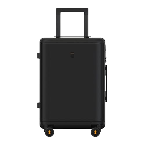 OZWYCY Rollkoffer Customs Lock Series Passwortbox Farbe Herren Und Damen Leichter Und Glatter Universalrad 20 Zoll Koffer Reisekoffer(Black) von OZWYCY