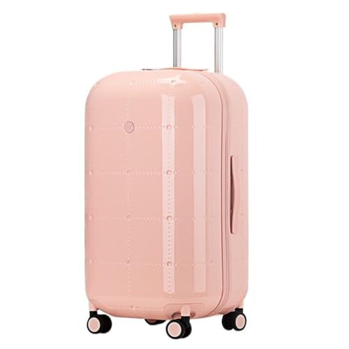 OZWYCY Rollkoffer Damen-Koffer-Trolley, robust und langlebig, verdickte Gepäckcode-Ledertasche, Lenkrollen Reisekoffer(Black,28in) von OZWYCY