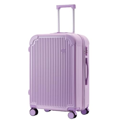 OZWYCY Rollkoffer Empfohlener Koffer for Männer und Frauen, robuster und langlebiger Trolley-Koffer, leiser Rollkoffer for Einsteigen Reisekoffer(Purple,18IN) von OZWYCY
