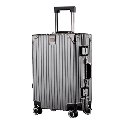 OZWYCY Rollkoffer Gepäck, erweiterbarer Koffer, Trolley-Koffer for Herren und Damen, Boarding-Koffer, Lederkoffer Reisekoffer(Gray) von OZWYCY