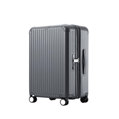 OZWYCY Rollkoffer Gepäck, erweiterbarer Koffer, Trolley-Koffer for Herren und Damen, Boarding-Koffer, Lederkoffer Reisekoffer(Gray,26) von OZWYCY