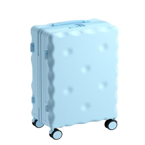 OZWYCY Rollkoffer Gepäck 20-Zoll-Boarding-Koffer for Männer und Frauen Kleiner Leichter Koffer Leiser Koffer Koffer Reisekoffer(Blue,24in) von OZWYCY