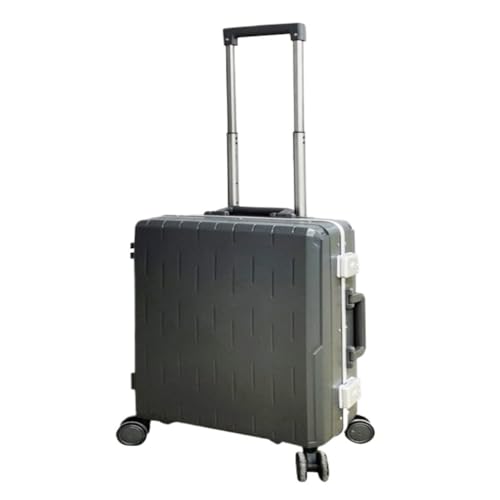 OZWYCY Rollkoffer Gepäckkoffer for Männer Und Frauen, 24-Zoll-Boarding-Code-Box-Trolley, Aluminiumrahmen, Seitenhaken-Koffer Reisekoffer(Gray,24in) von OZWYCY