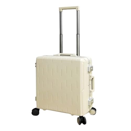 OZWYCY Rollkoffer Gepäckkoffer for Männer Und Frauen, 24-Zoll-Boarding-Code-Box-Trolley, Aluminiumrahmen, Seitenhaken-Koffer Reisekoffer(Yellow,24in) von OZWYCY