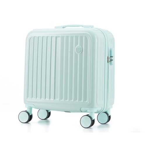 OZWYCY Rollkoffer Geschäftsreise Kleiner 18-Zoll-Koffer Modischer Boarding-Koffer for Damen mit Reißverschluss Reise-Trolley Reisekoffer(Blue) von OZWYCY