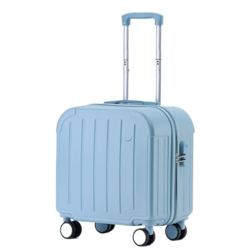 OZWYCY Rollkoffer Kleiner 18-Zoll-Koffer for Männer und Frauen, Kleiner Leichter Trolley-Koffer, Boarding-Code-Box, Silent Box Reisekoffer(Blue) von OZWYCY