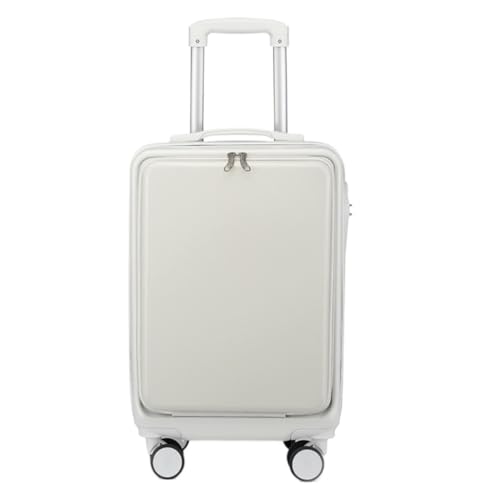 OZWYCY Rollkoffer Modischer Trolley-Koffer Mit Frontöffnung, Koffer Mit Seitlicher Öffnung, Spinner-Unterkunftskoffer for Damen Reisekoffer(Bianca,B) von OZWYCY