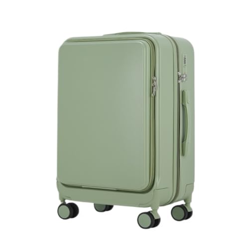 OZWYCY Rollkoffer Multifunktionaler Koffer-Trolley for Männer, Robuster Und Langlebiger Studenten-Universal-Rad-Passwort-Koffer Reisekoffer(Green,22in) von OZWYCY