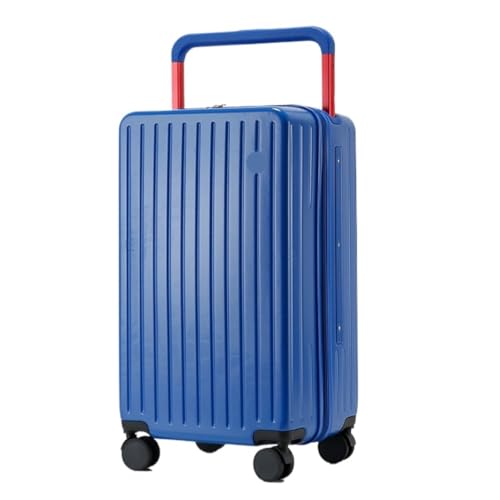 OZWYCY Rollkoffer Neuer Breiter Trolley-Koffer for Damen, 20-Zoll-Boarding-Code-Box, Leiser Universal-Gepäckkoffer for Herren Reisekoffer(Blue,20in) von OZWYCY