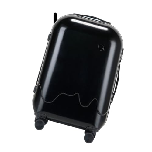OZWYCY Rollkoffer Neuer Eiscreme-Koffer, Universal-Rad-Trolley, Leichter Boarding-Koffer, 20 Zoll, for Männer Und Frauen Reisekoffer(Black,20in) von OZWYCY