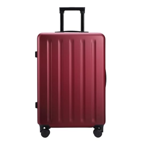OZWYCY Rollkoffer Neuer Koffer Boarding Code Box Koffer Ins Mode Leder Koffer Trolley Koffer for Männer und Frauen Reisekoffer(Red) von OZWYCY