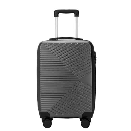 OZWYCY Rollkoffer Passwort-Koffer, 20-Zoll-PC-Reißverschluss-Trolley-Koffer, Universeller Rad-Boarding-Koffer for Herren Und Damen Reisekoffer(Black) von OZWYCY