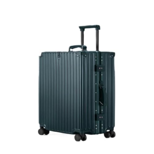 OZWYCY Rollkoffer Retro Trolley Case Universal Rad Aluminium Rahmen Gepäck 20 Zoll Boarding Case Herren Gepäck Damen Reisekoffer(B,26in) von OZWYCY