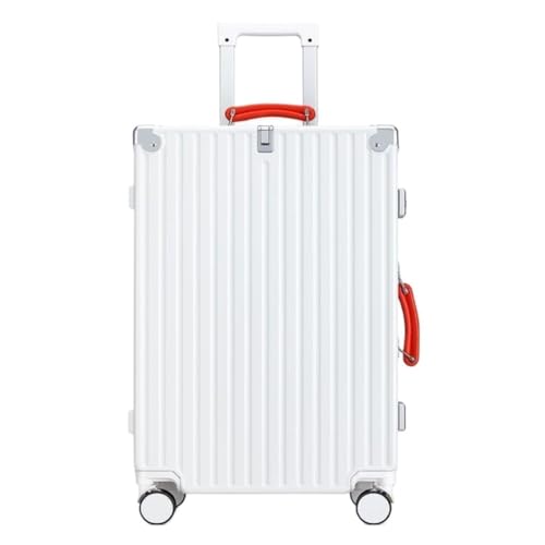 OZWYCY Rollkoffer Retro Trolley Case Universal Rad Aluminium Rahmen Gepäck 20 Zoll Boarding Case Herren Gepäck Damen Reisekoffer(C,24in) von OZWYCY