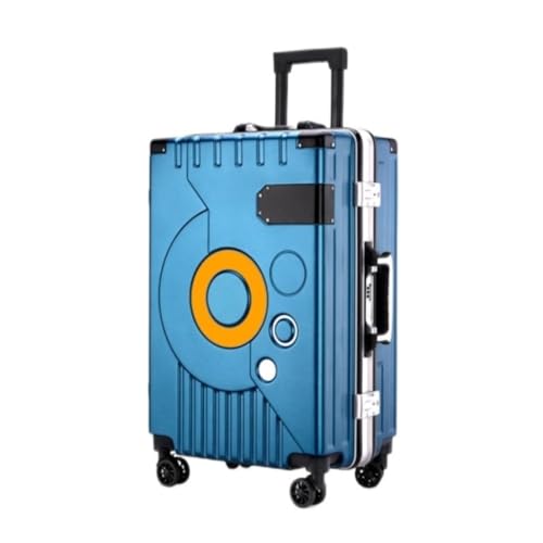 OZWYCY Rollkoffer Trendiger Trolley-Koffer mit Aluminiumrahmen for Herren und Damen mit 360°-Universalrädern, 22-Zoll-Freizeitkoffer Reisekoffer(Blue) von OZWYCY