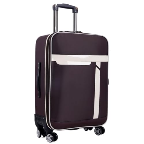 Rollkoffer Gepäck Herren Trolley Koffer Universalräder Student Oxford Stoff Leder Koffer Passwort Box Koffer Reisekoffer(H) von OZWYCY