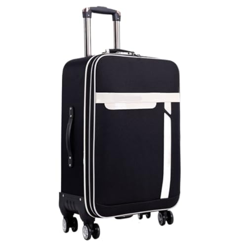 Rollkoffer Gepäck Herren Trolley Koffer Universalräder Student Oxford Stoff Leder Koffer Passwort Box Koffer Reisekoffer(W) von OZWYCY