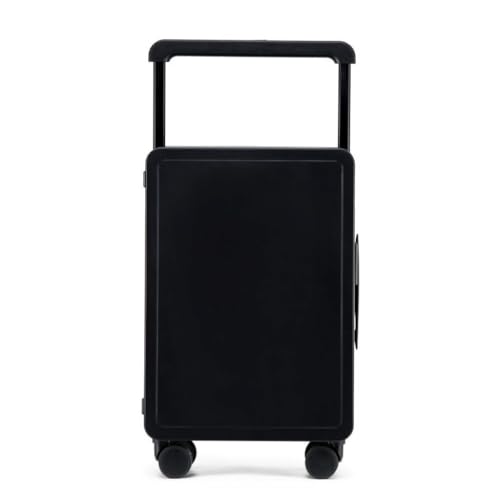 Rollkoffer Modischer 20-Zoll-Handgepäckkoffer for Damen mit breitem Trolley, Kleiner lässiger Reise-Passwort-Trolley Reisekoffer(Black) von OZWYCY