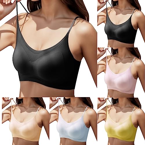 1/2/3 Stück Damen Soft BH ohne Bügel Ultradünne Nahtlos Sommer Zero Feel Komfort-BH Gepolstert Bralette Push up Weicher Bügelloser Bustier Atmungsaktiver Bra für Schlafen Yoga von OZhenXiangZh