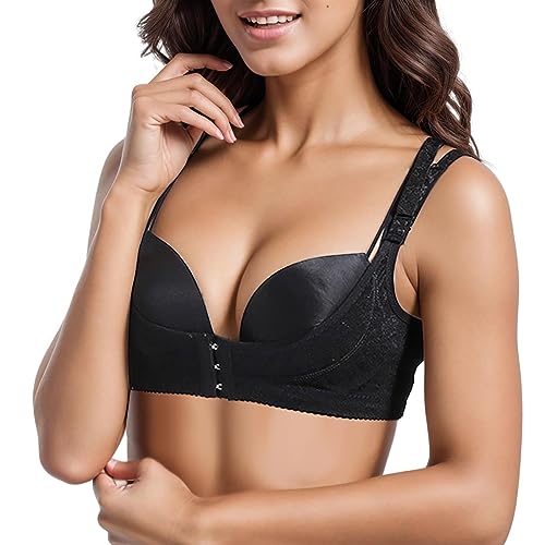 Dirndl Push Up Bh Dirndl Bh Xtreme Push Up BüStenhalter Mieder Geradehalter Bra Damen Oktoberfest Outfit Oktoberfest Dirndl Push-Up Bh BüStenhebe Schwarz/Hautfarben For Trachtenbluse (Black, XL) von OZhenXiangZh