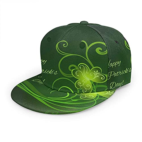 Oaieltj Unisex Baseball Cap Herren Damen Einstellbare Snapback Trucker Hat Mode Hip-Hop Baseball Cap, St. Patricks Day Kleeblätter, One size von Oaieltj