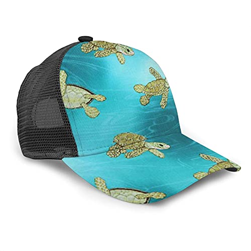 Oaieltj Unisex Baseball Cap Herren Damen Junge Mädchen Mode 3D Gedruckt Baseball Cap Einstellbare Dad Hat, Surf Jungen Terrapin Schildkröte, One size von Oaieltj