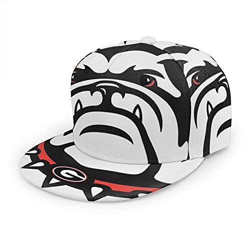 Oaieltj Unisex Baseballkappe Damen Herren Junge Mädchen Mode verstellbar 3D gedruckt Flat Bill Baseball Cap, Georgia Bulldogs, One size von Oaieltj