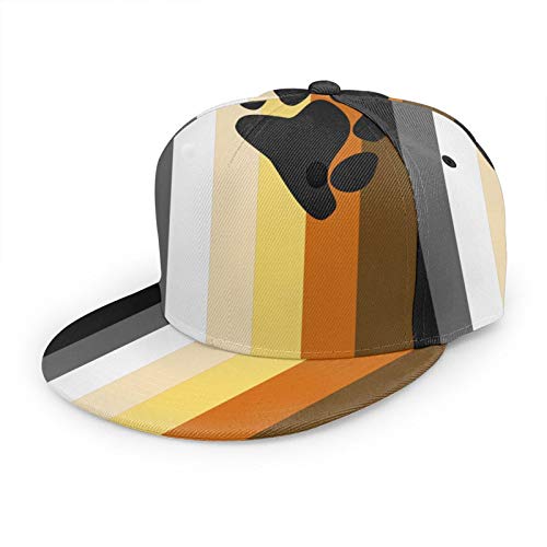 Oaieltj Unisex Baseballkappe Erwachsene Teens Verstellbare Snapback Flache Krempe Baseball Cap Cool Hip Hop Hat, LGBT Bear Pride Flagge, One size von Oaieltj
