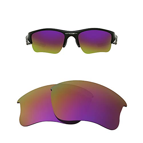 FOOUS Ersatz-Brillengläser für Oakley Flak Jacket XLJ Spiegel Polarisiert Sonnenbrille Violett Verschiedene Optionen von Oak&ban