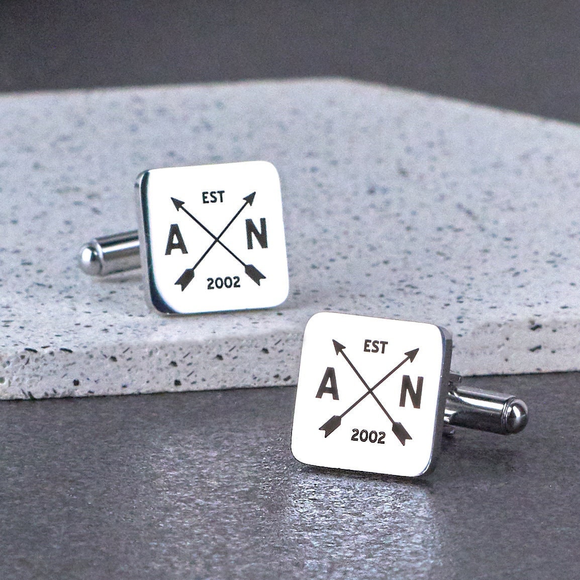 Personalisierte Paare Initialen Manschettenknöpfe Personalisierte Paare Initialen Manschettenknöpfe von OakdeneDesigns