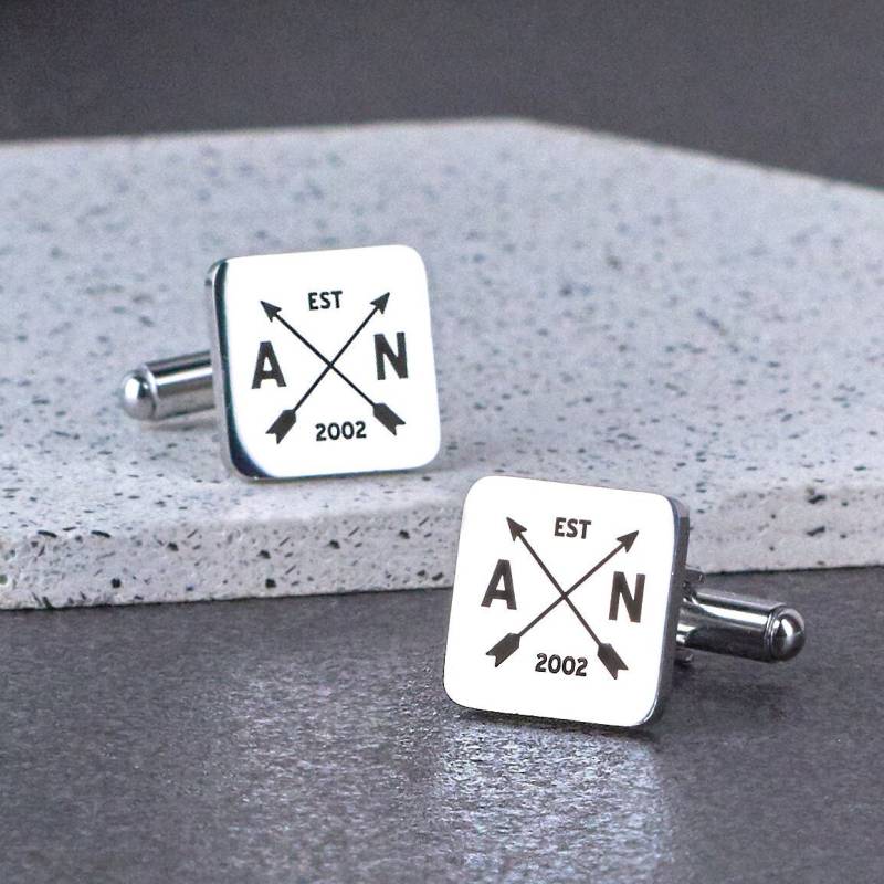Personalisierte Paare Initialen Manschettenknöpfe von OakdeneDesigns