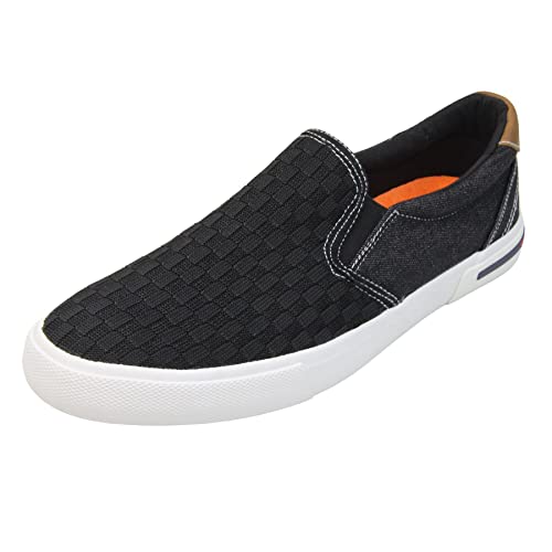 Oakenwood Leichte Herren-Sneaker zum Reinschlüpfen aus Netzstoff, Schwarz, 43 EU von Oakenwood