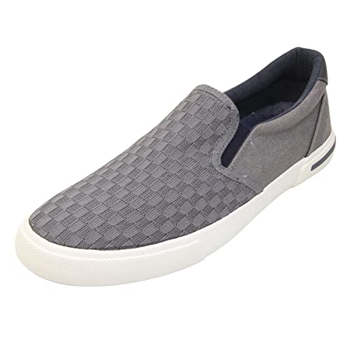 Oakenwood Leichte Herren-Sneaker zum Reinschlüpfen aus Netzstoff, grau, 45 EU von Oakenwood