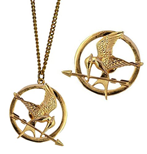 Hunger Games 18K vergoldet Katniss Mockingjay Brosche / Pin set von Oakhum Designs
