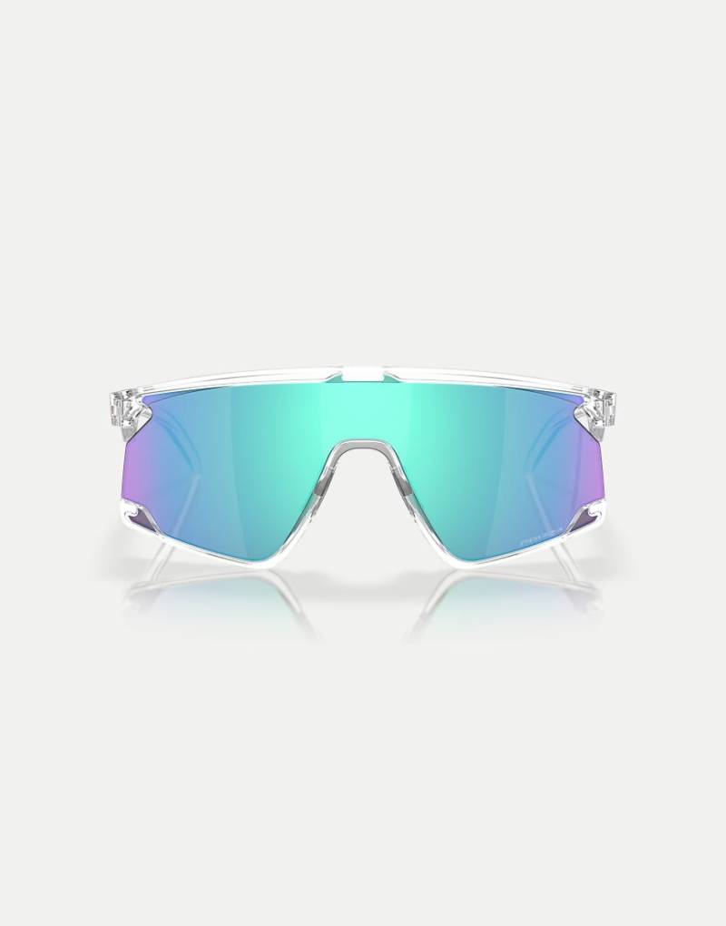 Oakley - Bxtr - Shield-Sonnenbrille in Transparent mit verspiegelten blauen Gläsern von Oakley