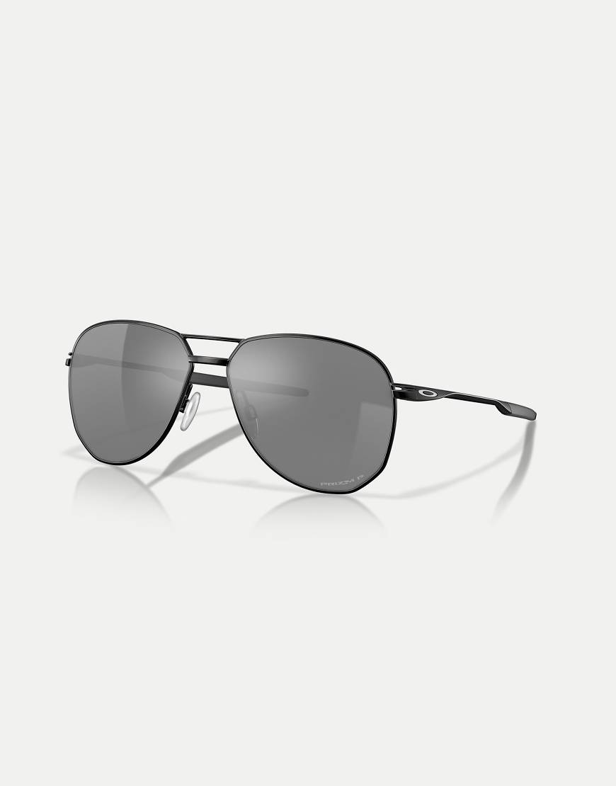 Oakley - Contrail - Ovale, polarisierte Sonnenbrille in mattem Schwarz mit grauen verspiegelten Gläsern Oakley - Contrail - Ovale, polarisierte Sonnenbrille in mattem Schwarz mit grauen verspiegelten Gläsern von Oakley